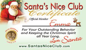 Santa Letter and  Nice Club Card Certificate